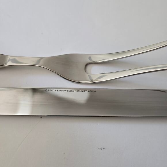 Reed & Barton WOODBURY Large 2-Piece Roast Carving Set 18/10 Stainless - Picture 4 of 6